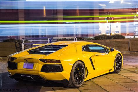 Aventador Cars Yellow Jaune Italian Lamborghini Lp700 Supercars