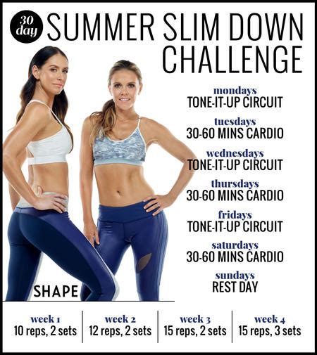Join Our Day Summer Slim Down Challenge With The Tone It Up Girls In