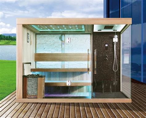 Luxury Outdoor Steam Sauna Room With Shower Sa