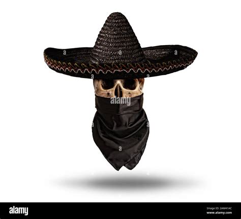 Mexican Human Skull Sombrero Hat Cut Out Stock Images And Pictures Alamy