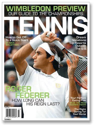 Roger Federer Tennis Magazine July 2008 Cover Photo United States