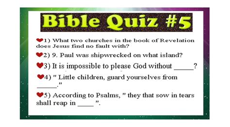 Bible Quiz 5