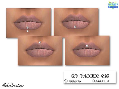 The Sims Resource Lip Piercing Set By Mahocreations