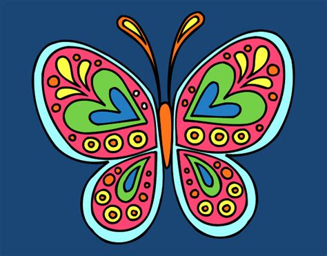 Dibujo de Mandala mariposa pintado por en Dibujos net el día 24 06 15 a