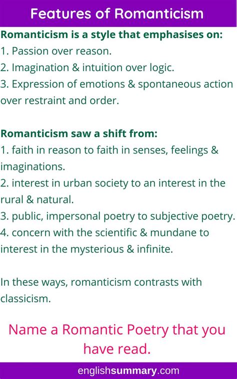 Romanticism In Literature Features And Examples English Literature