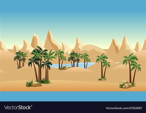 Desert Oasis Cartoon