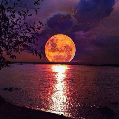 Beautiful Sunset Moon Beach Beautiful Moon Nature