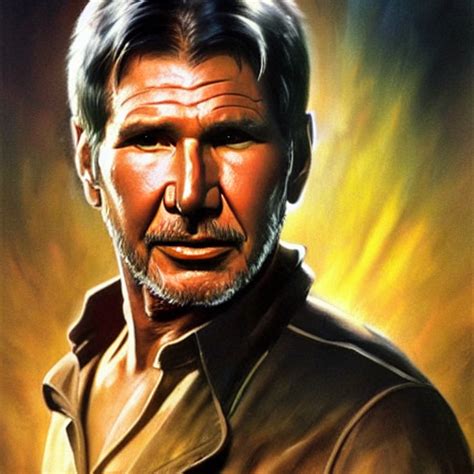 Krea Ai Ultra Realistic Portrait Painting Of Harrison Ford