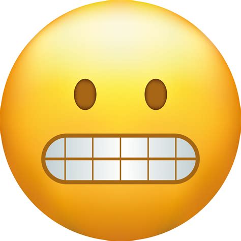 Grimacing Emoji Awkward Emoticon With Clenched Teeth 22461922 Vector