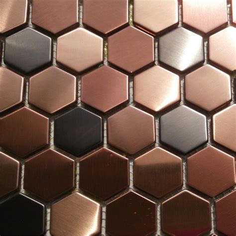 Fantastic rose gold wall paint collection from the above 1920x0 resolutions which is part of the interior&eksterior home.download this image for free in hd resolution the choice download button below. 11SF Hexagon mosaic tile copper rose gold black stainless steel backsplash wall #TSTMOSAICTILE ...