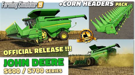 Fs19 John Deere S600s700 Series Corn Headers Review Youtube