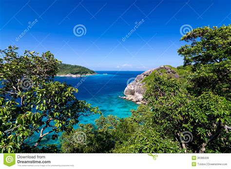 Tropical Beach Top View Of Similan Islands Andaman Sea