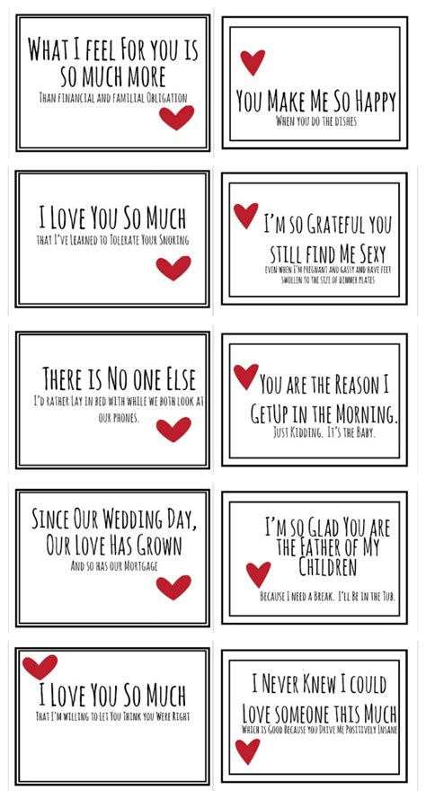 The most romantic collection with love quotes. Realist Valentines For Your Husband {free PDF} - Catholic Sprouts