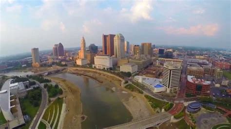 DJI Aerial Drone Footage Of Beautiful Columbus Ohio In HD Flight Ohio