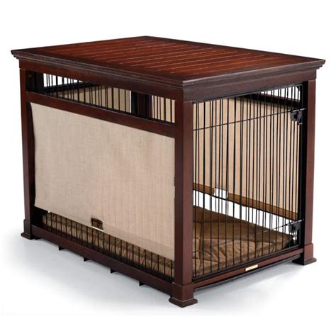 Luxury Mahogany Pet Residence Dog Crate Frontgate