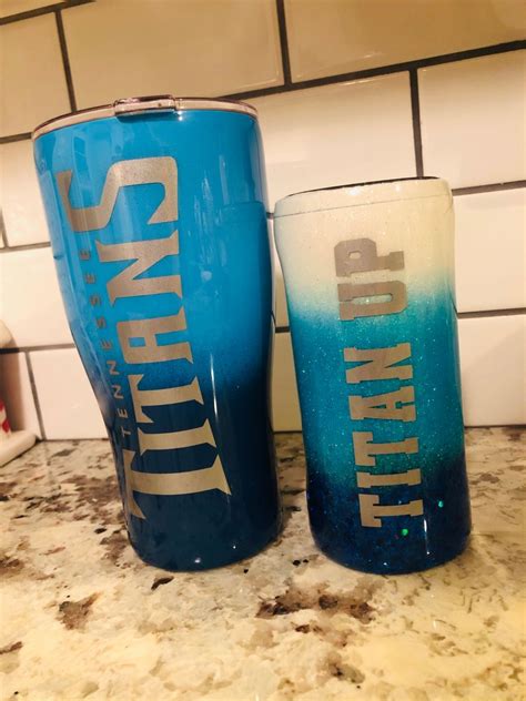 Tennessee Titans His And Hers Tumbler And Koozie Set Custom Order Wise