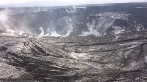 Kilauea Volcano Crater Collapse And Summit Explosion Usgs Footage June