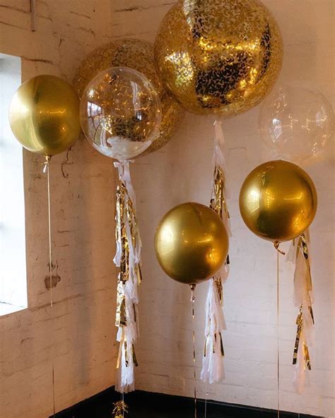 Metallic Romance Featuring Our Solid Gold Orbs Balloons
