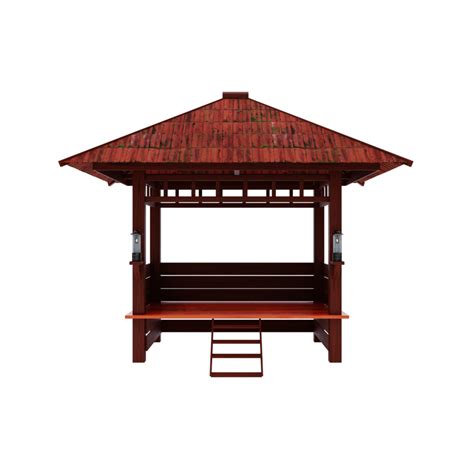 3d Wooden Gazebo Isolated 18759342 Png