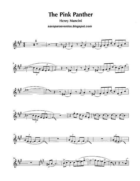 Pink Panther13 Henry Mancini Sheet Music Trumpet Sheet Music