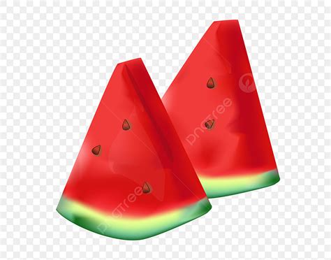 Gambar Potong Ilustrasi Semangka Buah Melon Merah Ilustrasi Kartun