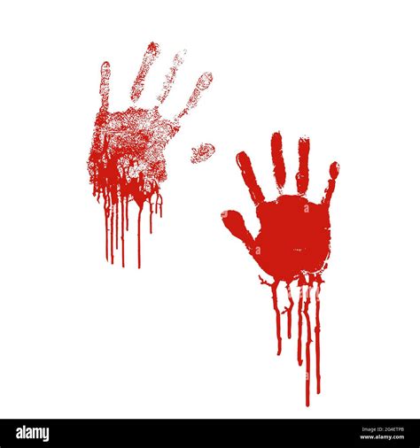 Bloody Hand Prints Stock Vector Images Alamy