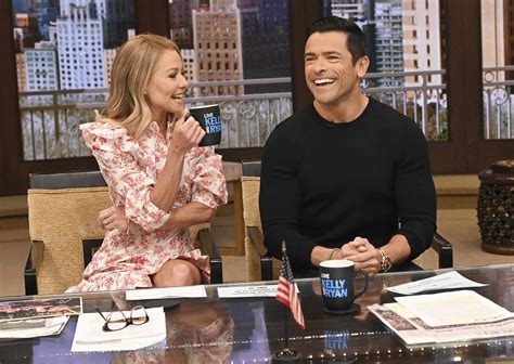 Mark Consuelos Makes His Live With Kelly And Mark Debut Alongside Wife Kelly Ripa Hayley And