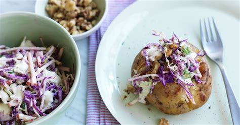 Our jacket potato recipes are full of inspiration to make the tastiest, most creative jackets ever. Jacket potato with apple coleslaw