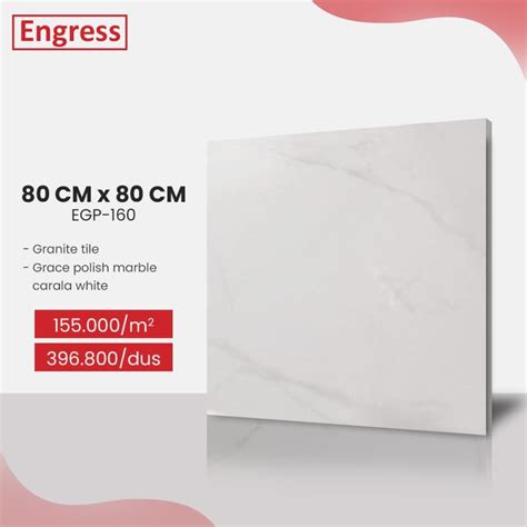 Granite Tile 80 X 80 Lantai Engress White Carala Egp160 Europe Enchanting