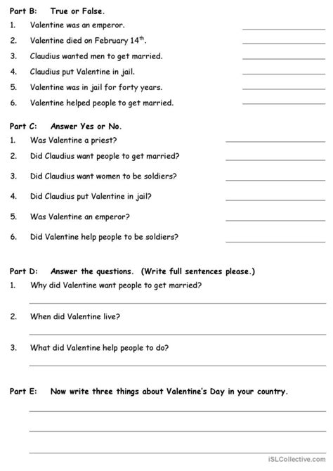 The History Of Valentines Day Readi Français Fle Fiches Pedagogiques