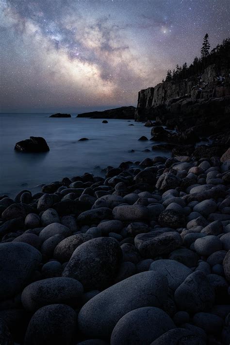 The Milky Way Over Otter Cliff Photograph By Jeff Bazinet Pixels
