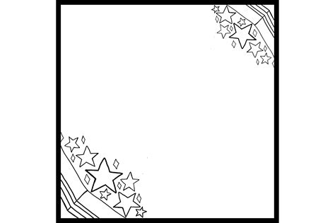 Star Line Art Ornament Square Border Graphic by Arief Sapta Adjie II