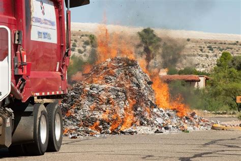 No One Injured In Garbage Truck Fire Local News Stories