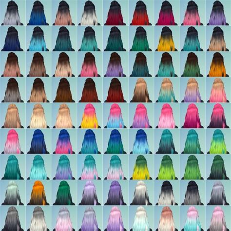 Wma Leela V4 Hair Ombre Recolour By Saurussims At Mod The Sims Sims 4