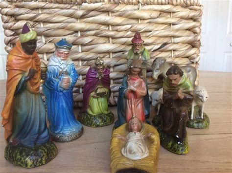 Vintage Nativity Creche Set German British Zone Nativity Set Etsy