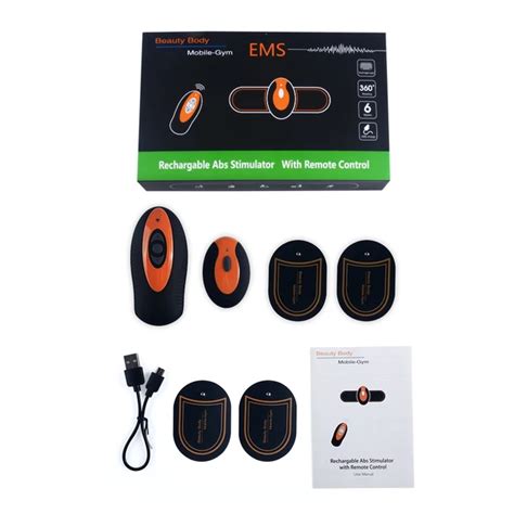Rechargable Muscle Toner Wireless Electric Stimulator Massager Abs Fit Smart Ems Muscle Fitness