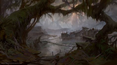 Swamp By Sidharthchaturvedi On Deviantart Fantasy Landscape