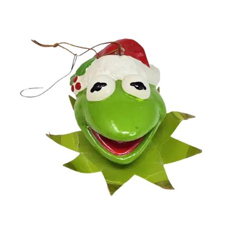 Vintage 1979 Jim Henson Muppets Kermit The Frog Christmas Ornament