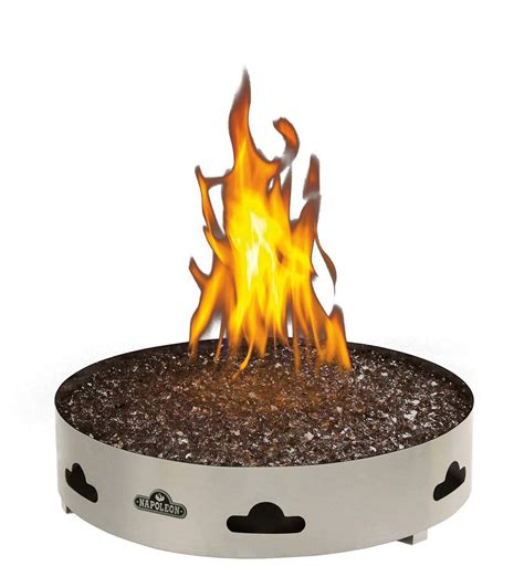 Napoleon Gpfg Round Stainless Steel Patioflame Fire Pit With Glass