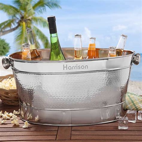 Personalized Stainless Steel Beverage Tub Classic Party