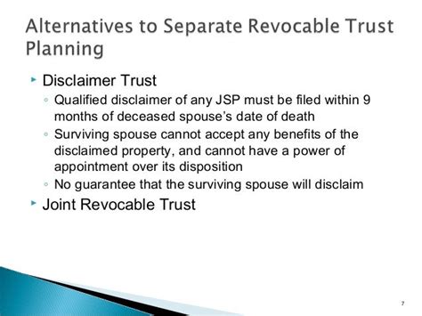 Joint Revocable Trusts Update