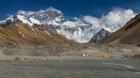 Everest Tent Camp North Face Of The Everest In Tibet Wonders Of Tibet