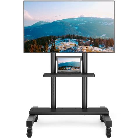 Rfiver Modern Rolling Tv Stand For 32 To 90 Inch Lcd Led Oled Flat