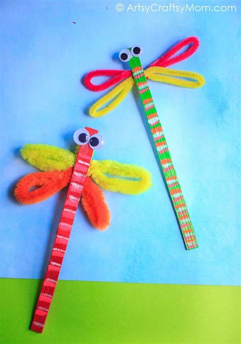 Craft Stick Dragonfly Craft With Video Tutorial Craft Stick Crafts