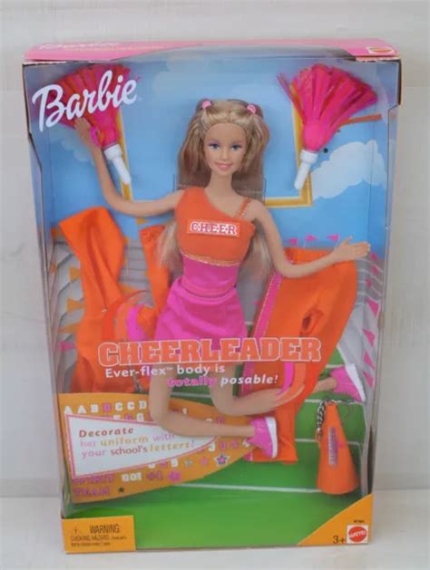 Posable 2003 Mattel Barbie Cheerleader Ever Flex Body B7461 New Sealed Nrfb Rare 2999 Picclick