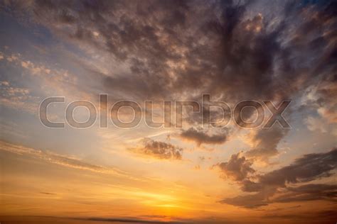 Amazing Sunset In The Late Afternoon Stock Image Colourbox