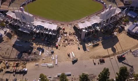 Dodgers An Aerial Update Of Dodger Stadium Renovations La Sports Report