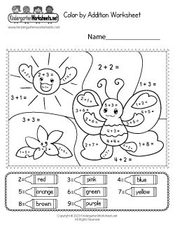 Free Kindergarten Addition Worksheets - Learning to Add Through Images
