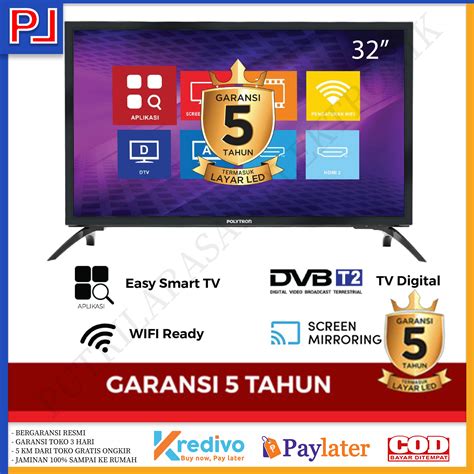 TV DIGITAL POLYTRON SMART TV POLYTRON 32 IN TERBARU TIDAK PERLU STB