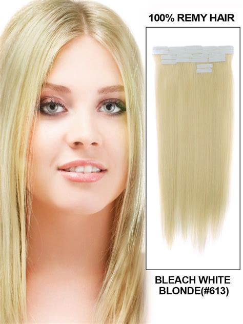 Inch Straight Pcs G S Grade Aaa Tape Remy Hair Extensions G Lightest Blonde